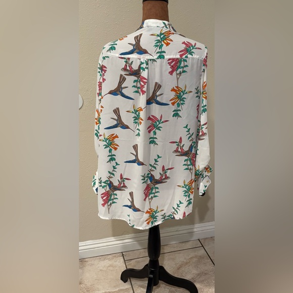 Alfani Multicolor Floral Button-Up Blouse - Picture 5 of 5